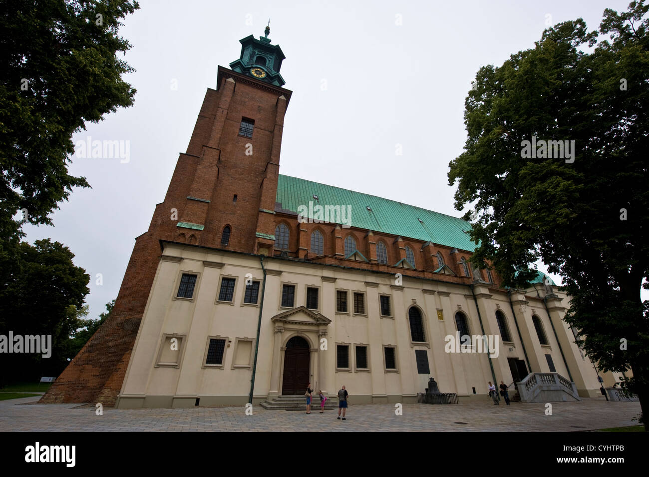 Une cathédrale gothique de Gniezno, centre-ouest de la Pologne. Banque D'Images