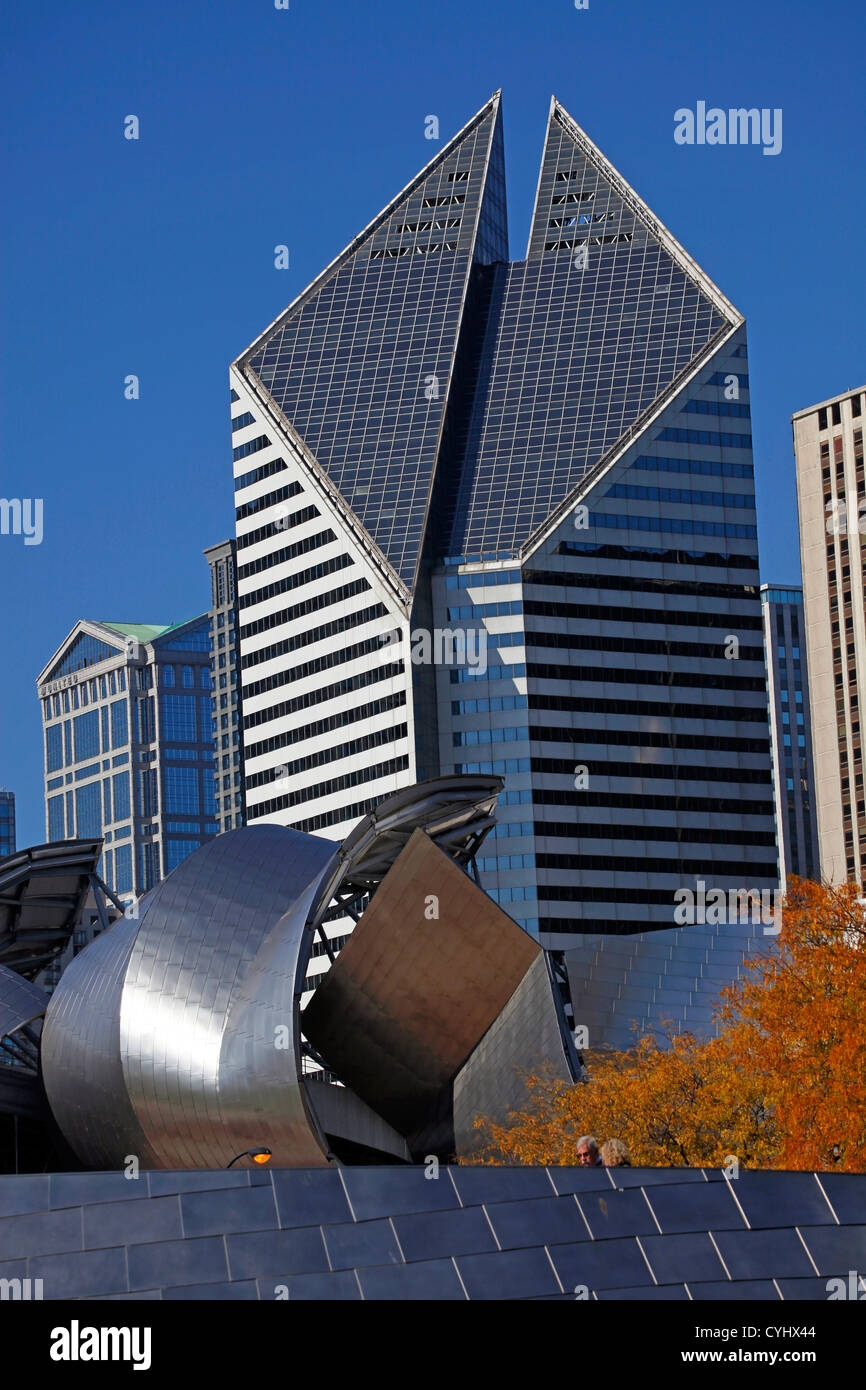 Un Prudential Plaza Building, Chicago, Illinois, l'Amérique Banque D'Images