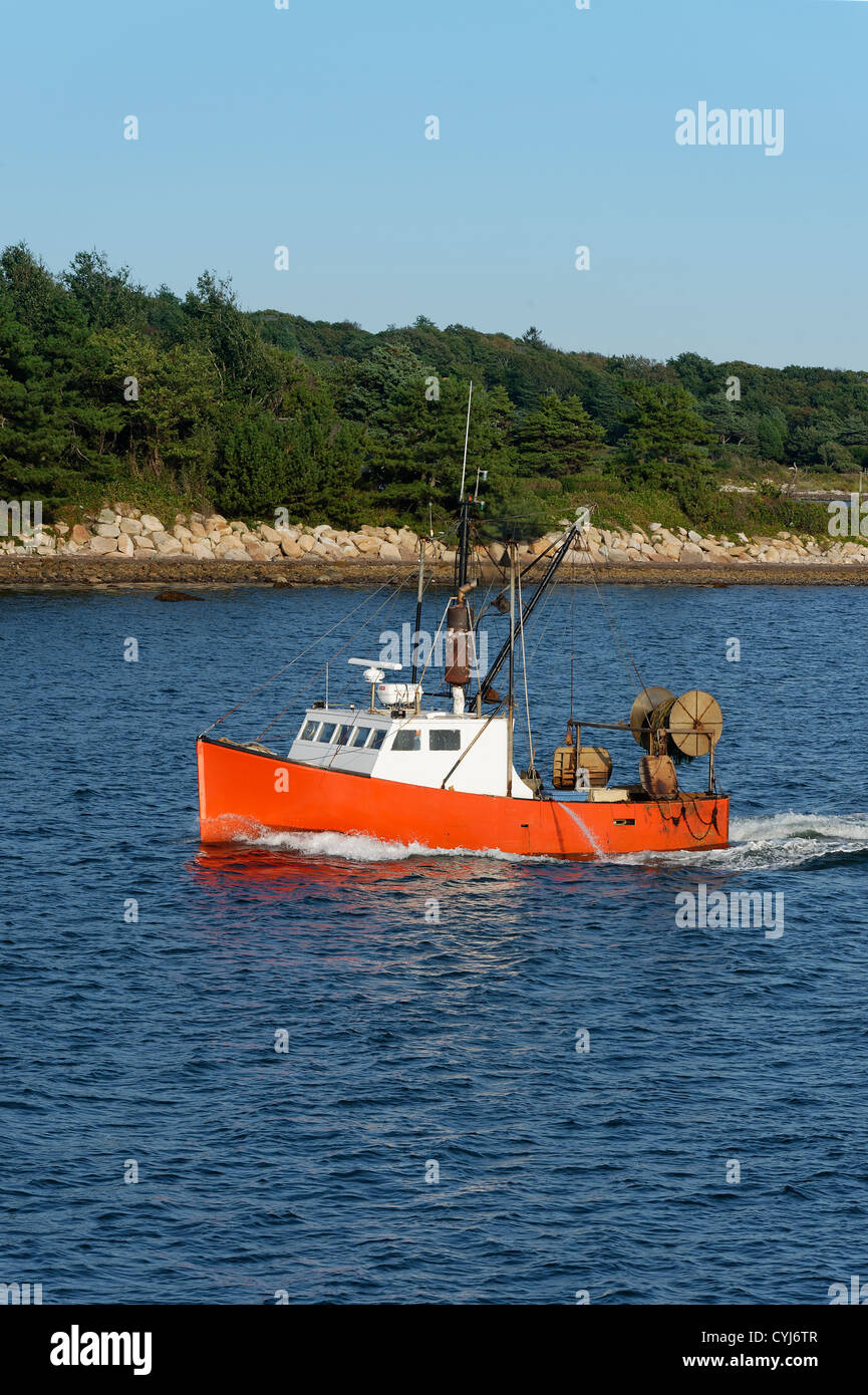 Bateau de pêche commerciale, Nantucket Sound, Cape Cod, Massachusetts, USA Banque D'Images
