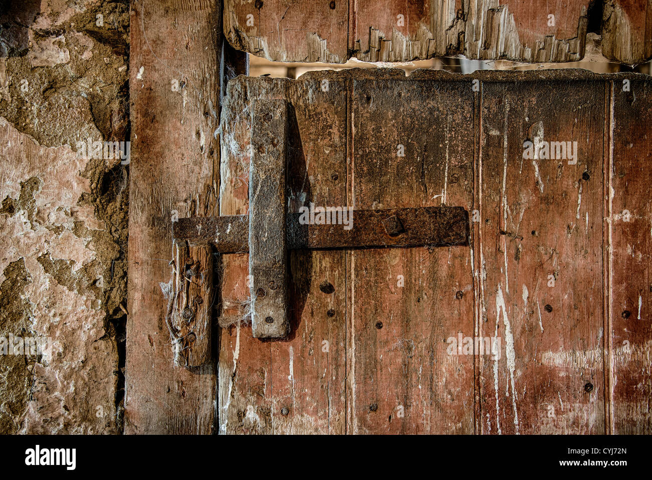 Usé et rustique porte stable. Banque D'Images