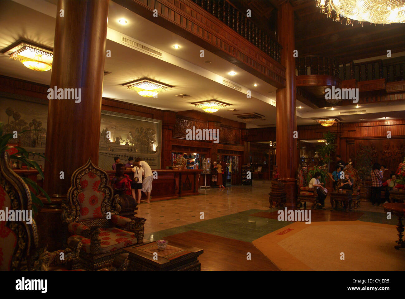 Cambodge, Siem Reap, Empress Angkor Hotel Banque D'Images