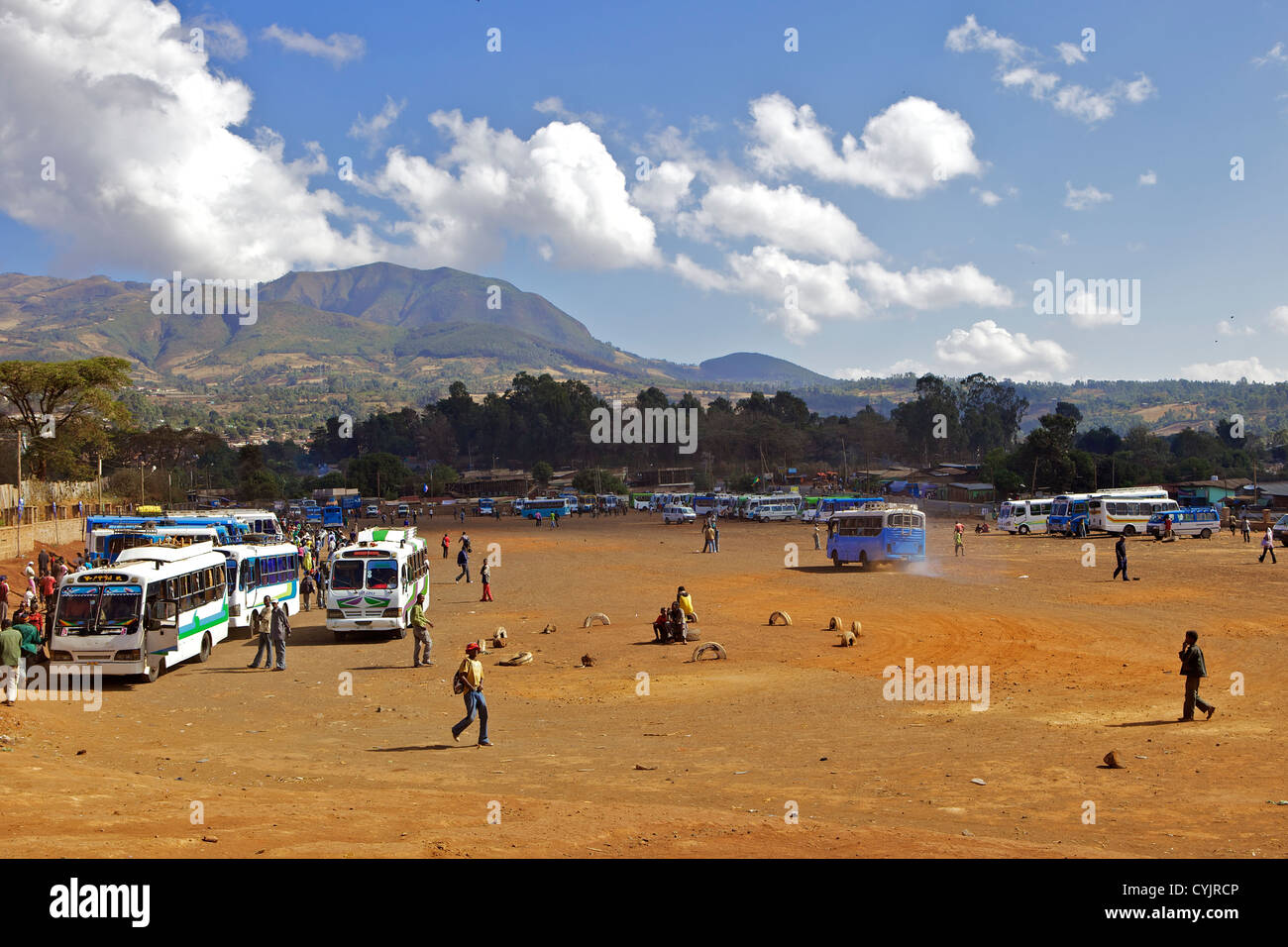 Station de bus à soddo, Ethiopie, Afrique Banque D'Images