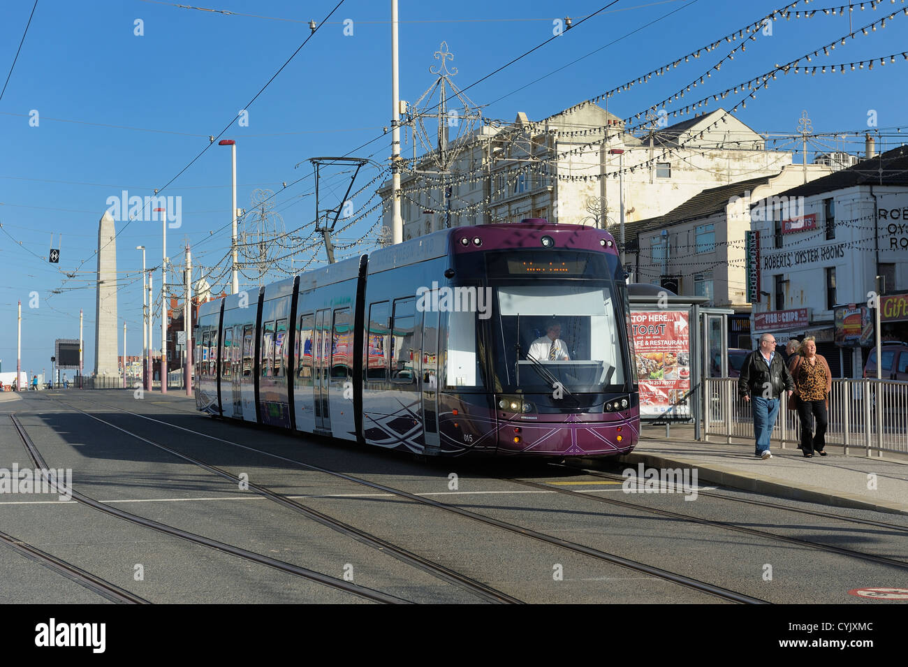 Tramway BOMBARDIER FLEXITY 2 Blackpool Lancashire uk Banque D'Images