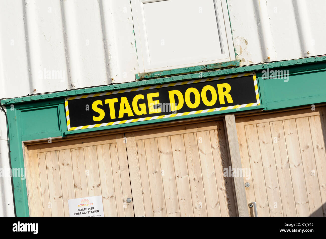 Stage door sign england uk Banque D'Images