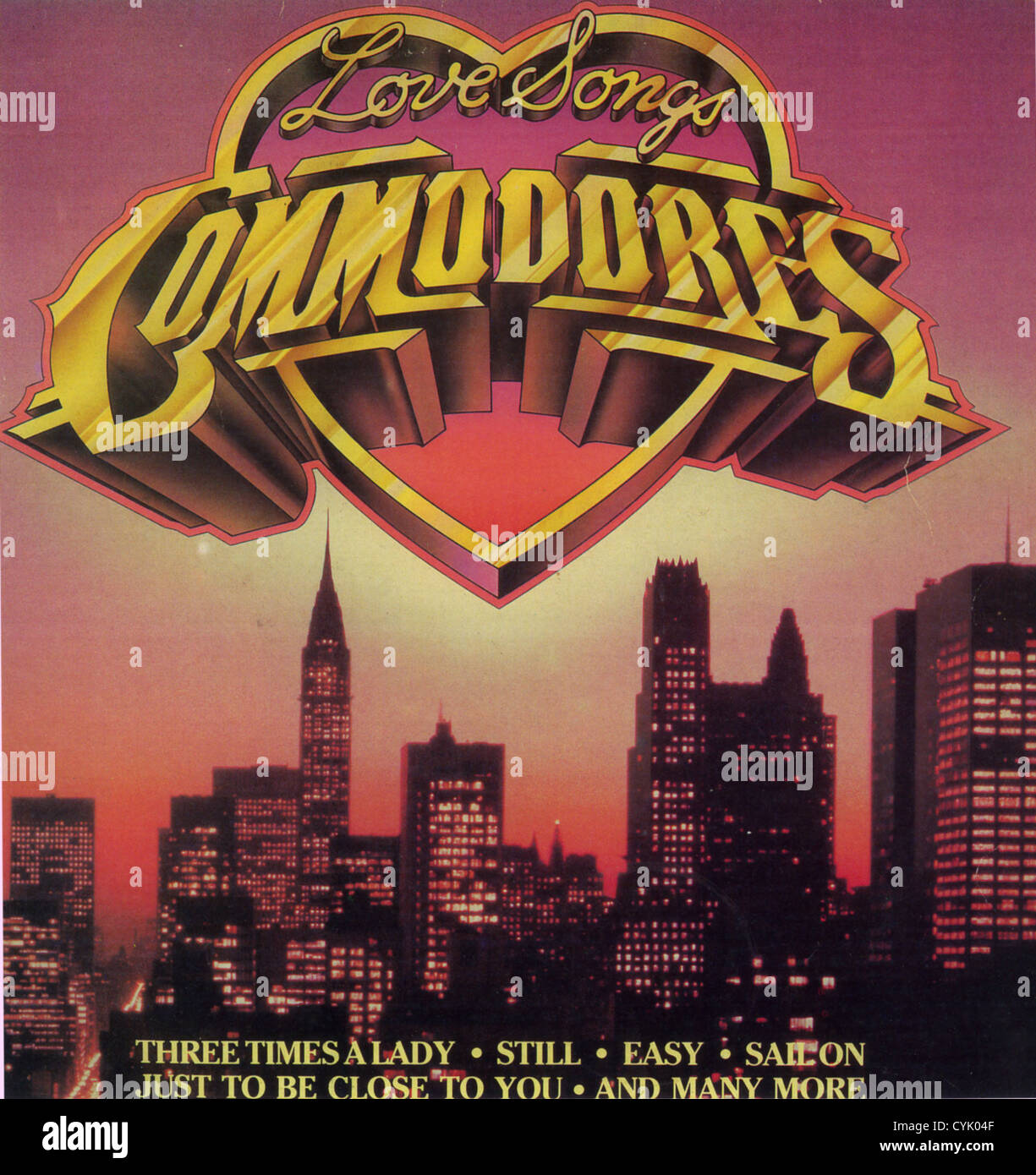 Les COMMODORES couvert de 1984 album de rock funk US groupe. Avec la permission de Carol Thorn Banque D'Images