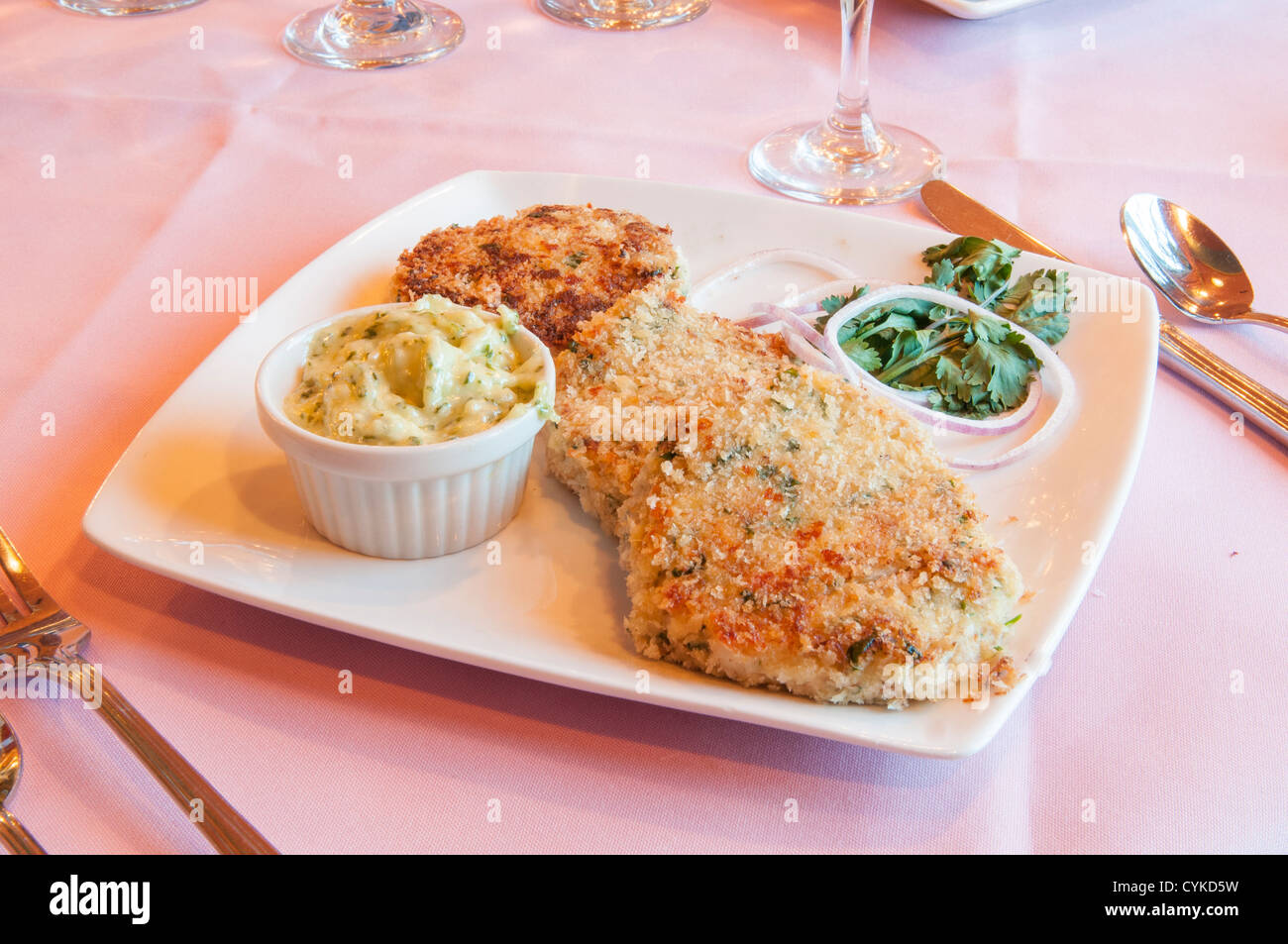 La nourriture à la Crown Point Restaurant dans le Gold Hill Hotel & Saloon, Nevada, 1859 Le plus vieil hôtel de Virginia City, Nevada. Banque D'Images