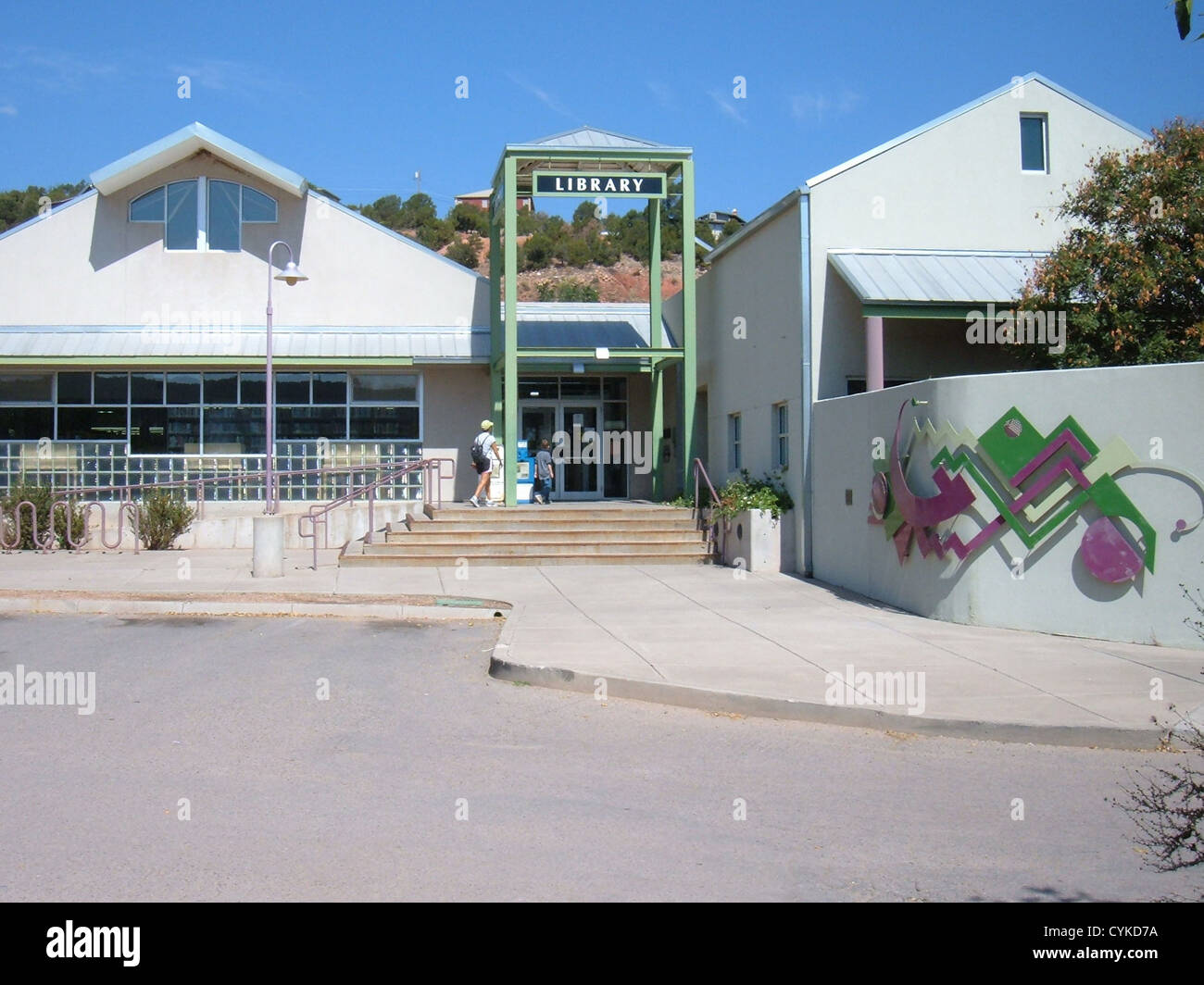La montagne est branch library d'Albuquerque Bernalillo Comté/Système de bibliothèque, situé dans la région de Tijeras, Nouveau Mexique. Banque D'Images