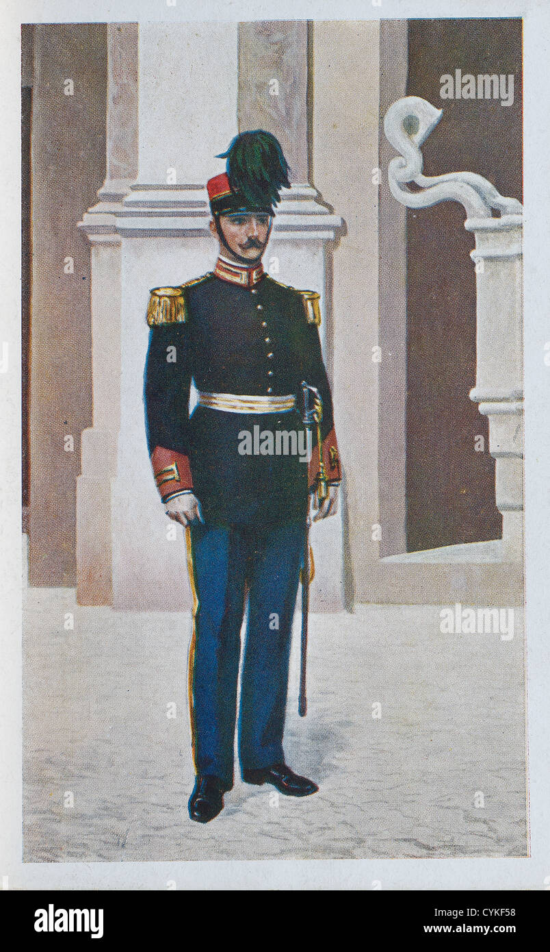 La Garde Palatine (officielle) dans une vieille carte postale Banque D'Images