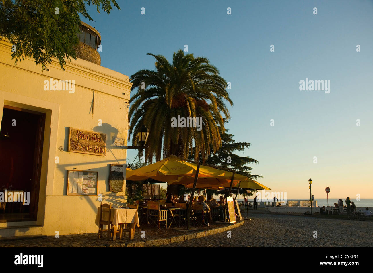 L'Uruguay. Colonia del Sacramento. Barrio Historico. Parilla restaurant Santa Rita. Banque D'Images