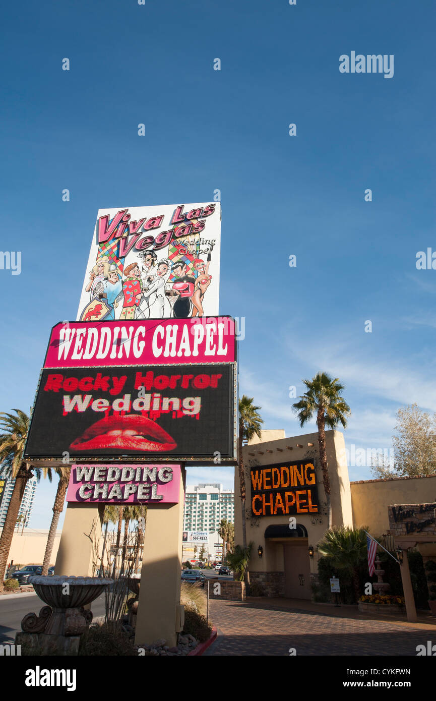 La chapelle de mariage de Viva Las Vegas Las Vegas, Nevada. Banque D'Images