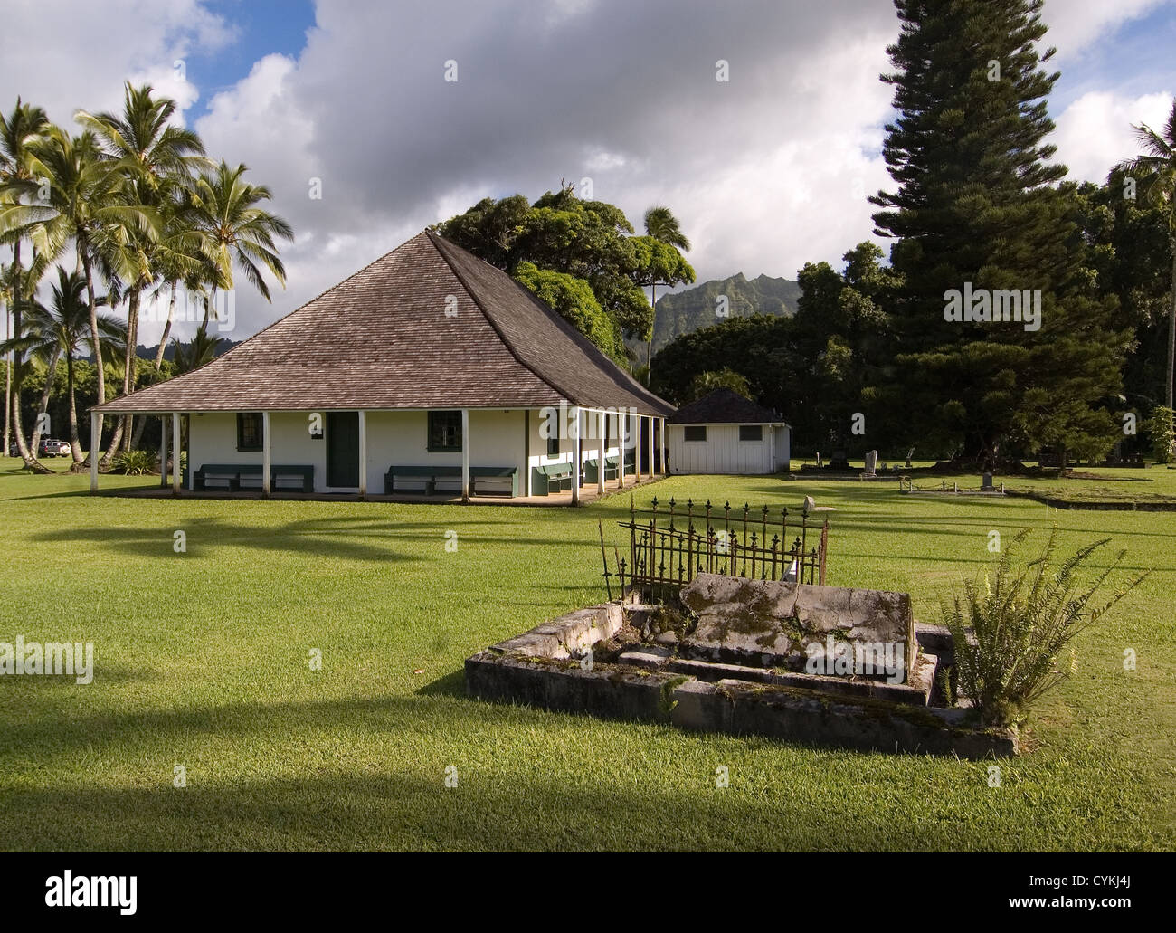 Elk284-7786, Kauai, Hawaii Waioli Huiia Mission Hall Banque D'Images