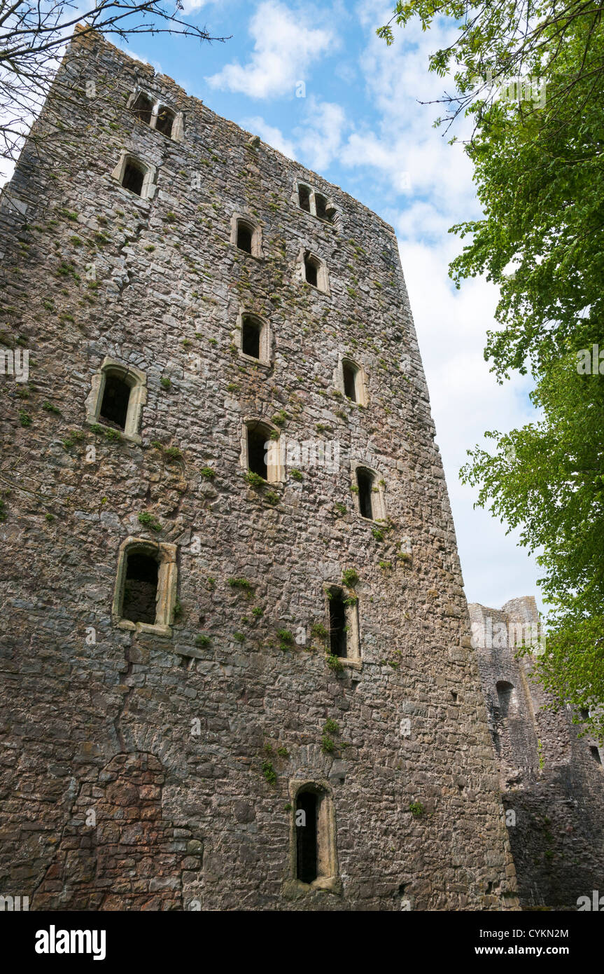Pays de Galles, la péninsule de Gower, Oxwich château, manoir Tudor du 16e siècle Banque D'Images