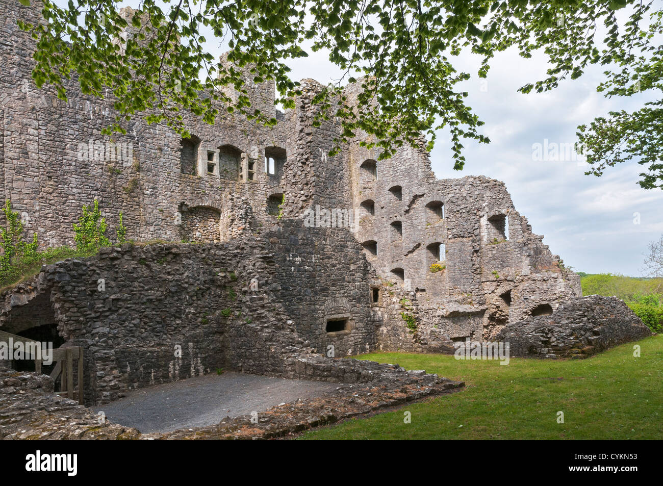 Pays de Galles, la péninsule de Gower, Oxwich château, manoir Tudor du 16e siècle Banque D'Images