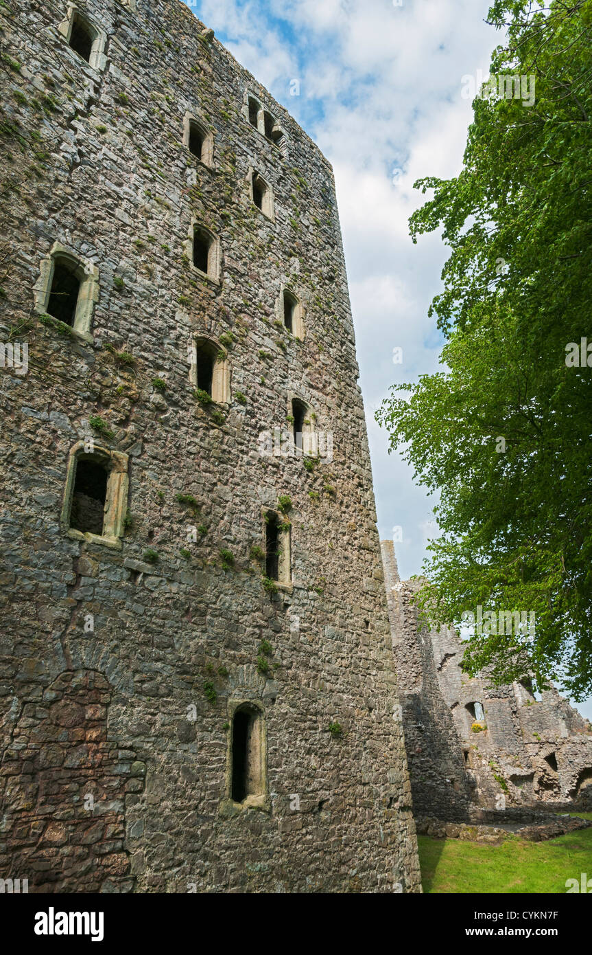 Pays de Galles, la péninsule de Gower, Oxwich château, manoir Tudor du 16e siècle Banque D'Images