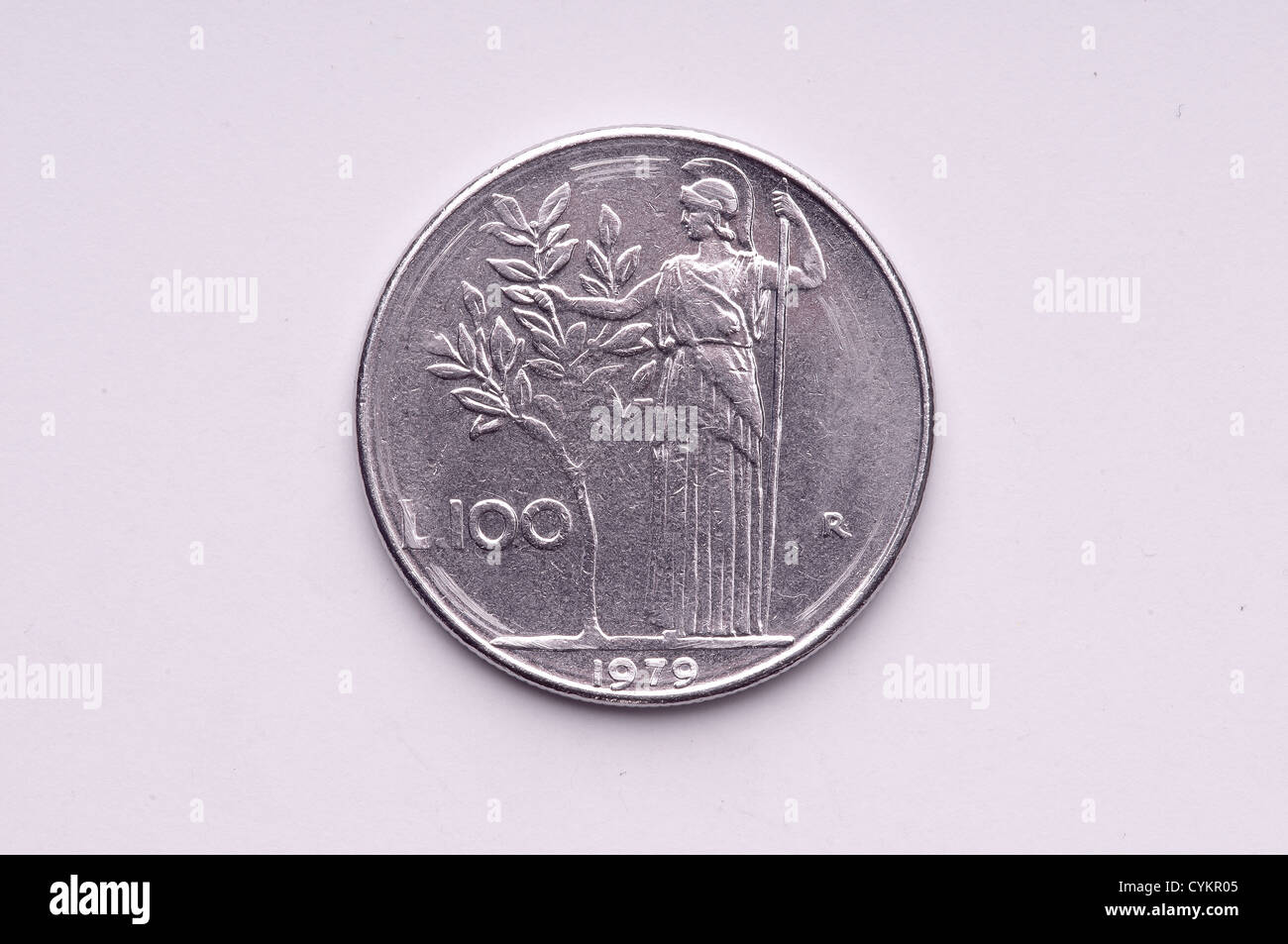 Une pièce de monnaie italienne Banque D'Images