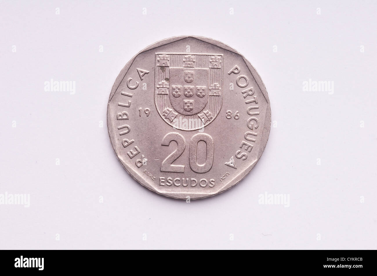 Une pièce de monnaie portugaise Banque D'Images