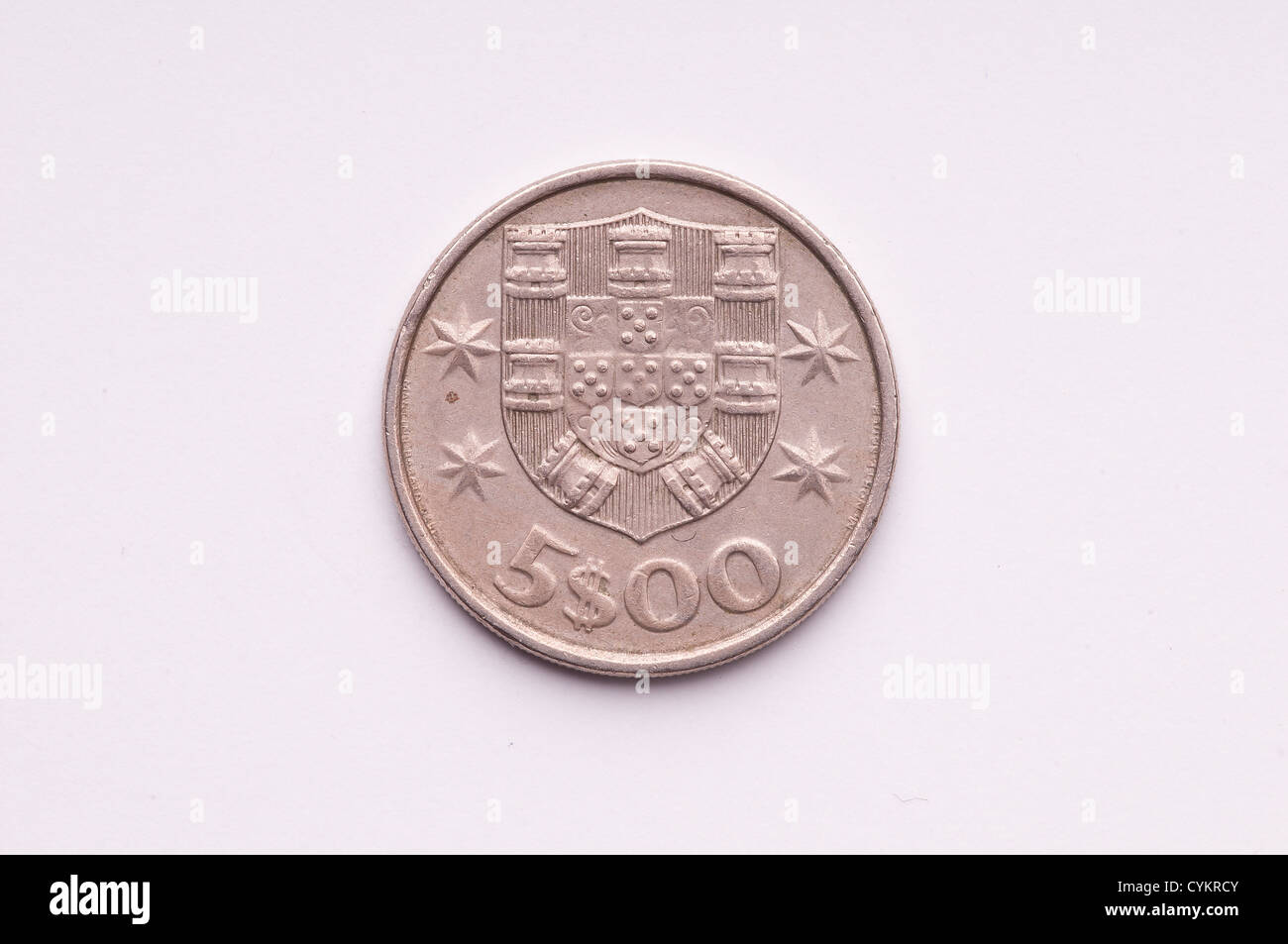 Une pièce de monnaie portugaise Banque D'Images