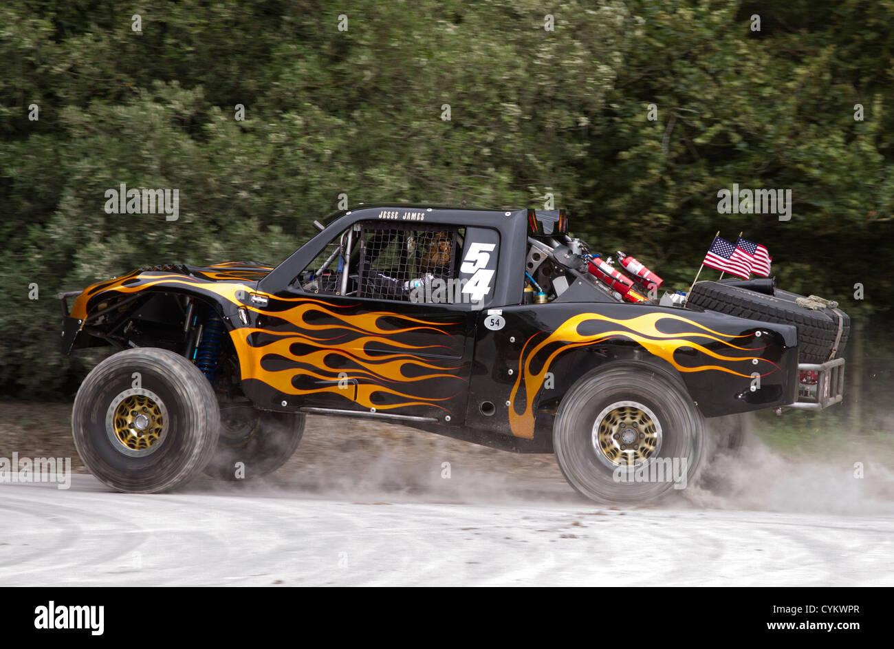 2012 Chevy basée sur le rallye Trophy Truck étape au Goodwood Festival of Speed 2012, Sussex, UK. Pilote : Jesse James. Banque D'Images