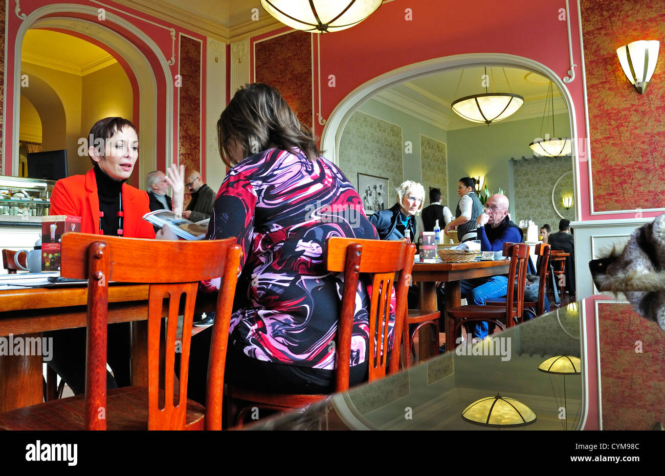 Prague, République tchèque. Café Louvre Banque D'Images