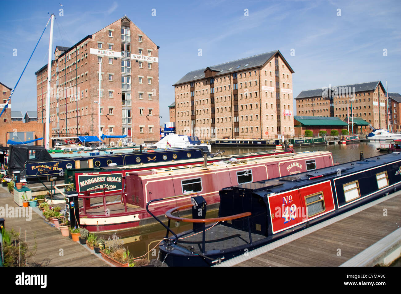 Marina et entrepôts Gloucester Gloucester Docks England UK Banque D'Images