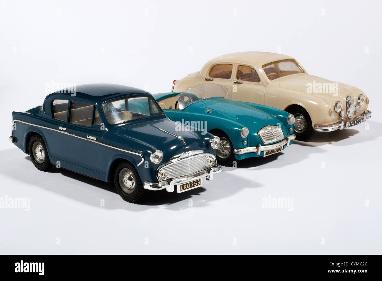 Minic Triang en plastique échelle 1/20e electric model cars Banque D'Images