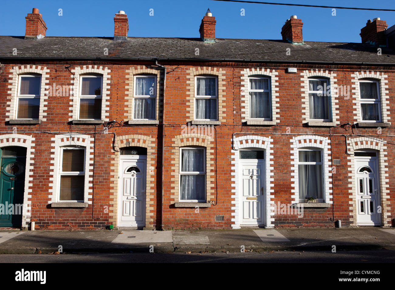 Maisons Mitoyennes sur Gordon Street Dublin République d'Irlande Banque D'Images