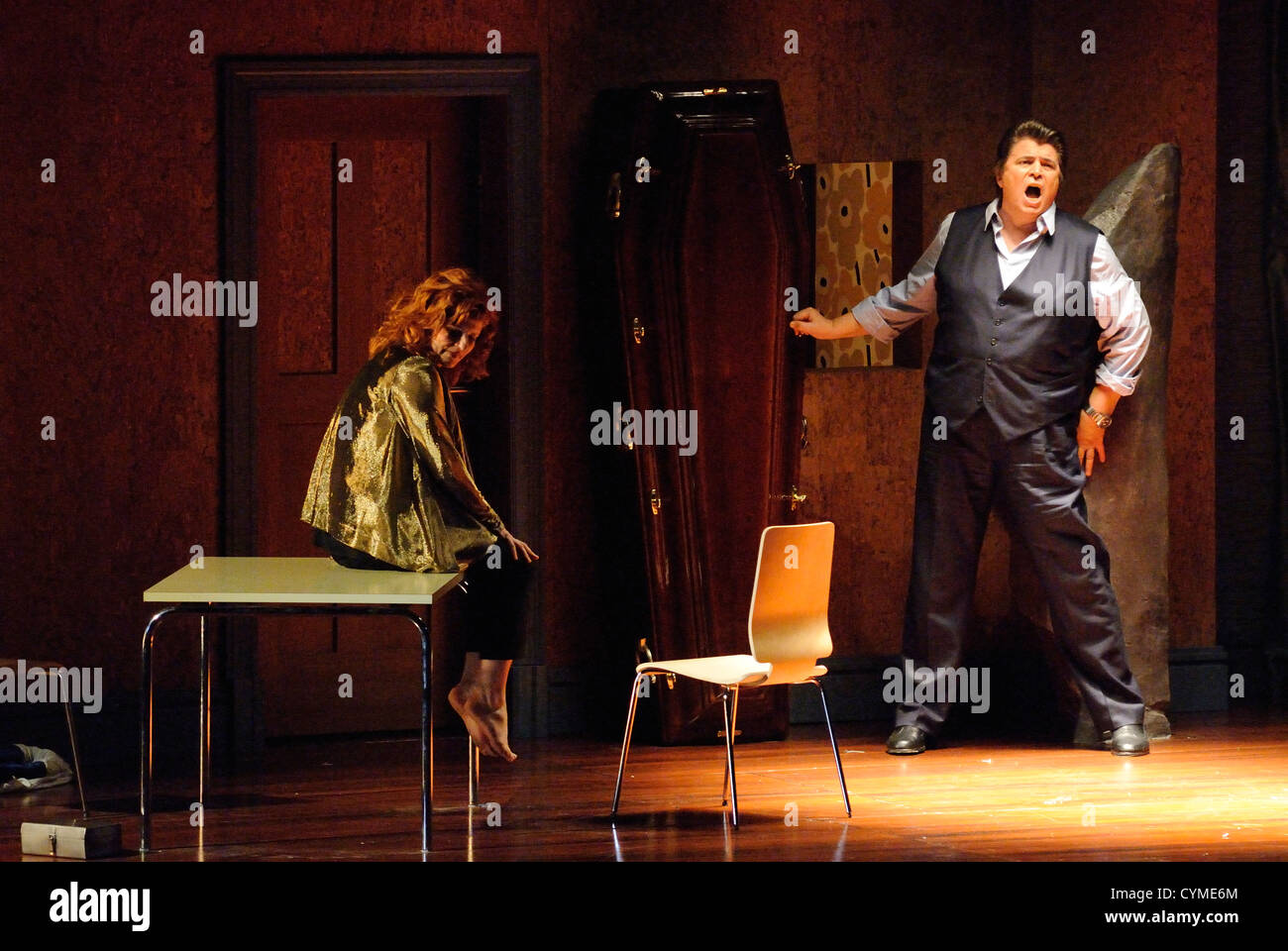 "Tristan et Isolde" de Richard Wagner, directeur : Graham Vick, Deutsche Oper Berlin opéra, Bismarckstrasse, Berlin Banque D'Images