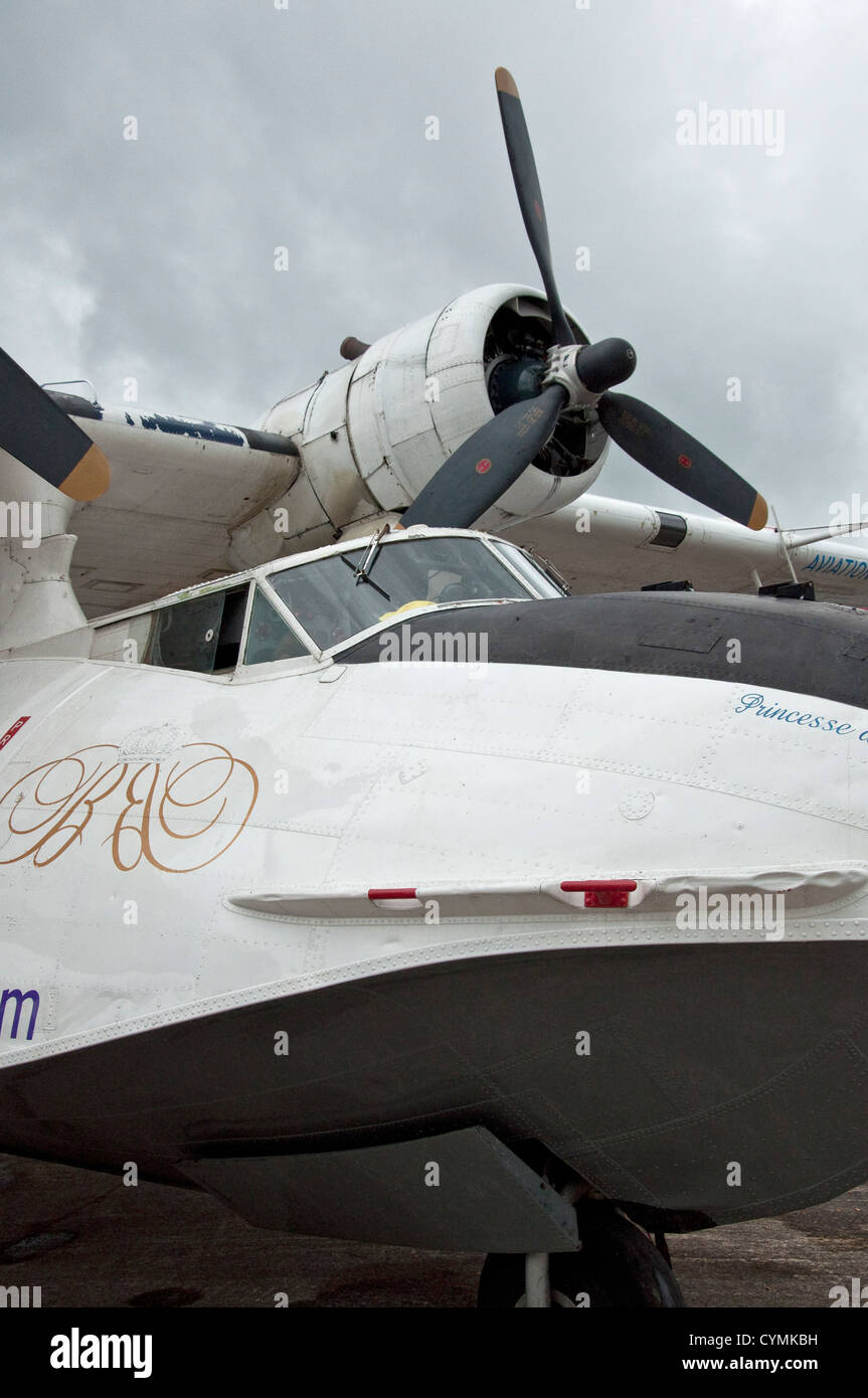 Hydravion Catalina et hélices Banque D'Images