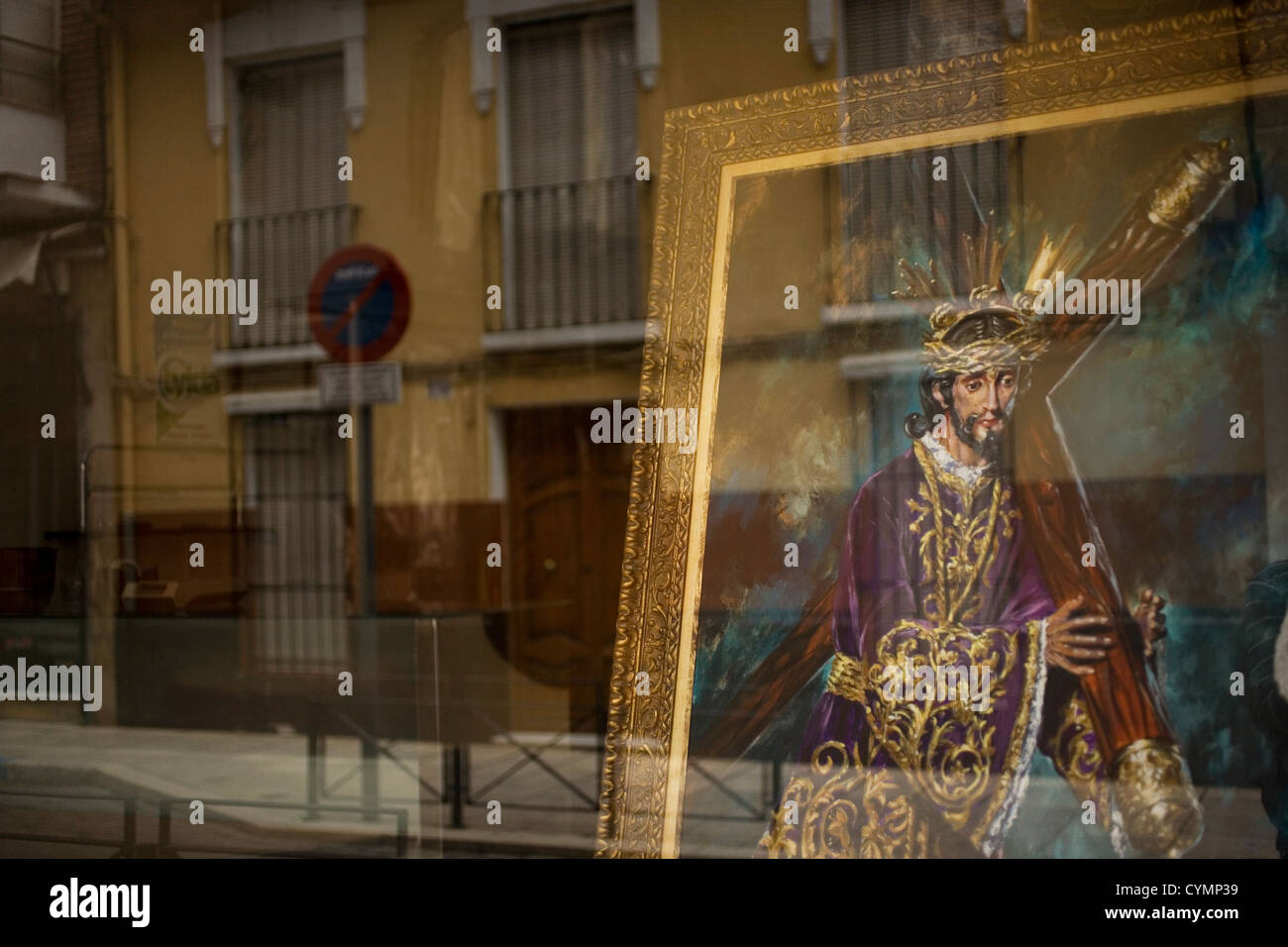 Procession de la semaine Sainte de pâques à Puente Genil dans la province de Cordoue, Espagne, le 3 avril 2012. Banque D'Images