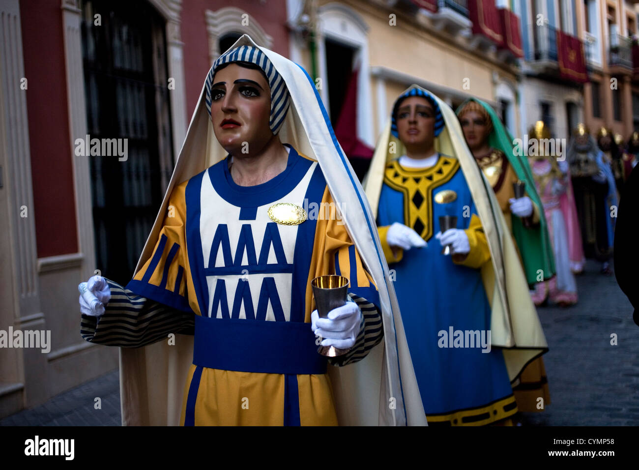 Procession de la semaine Sainte de pâques à Puente Genil dans la province de Cordoue, Espagne, le 3 avril 2012. Banque D'Images