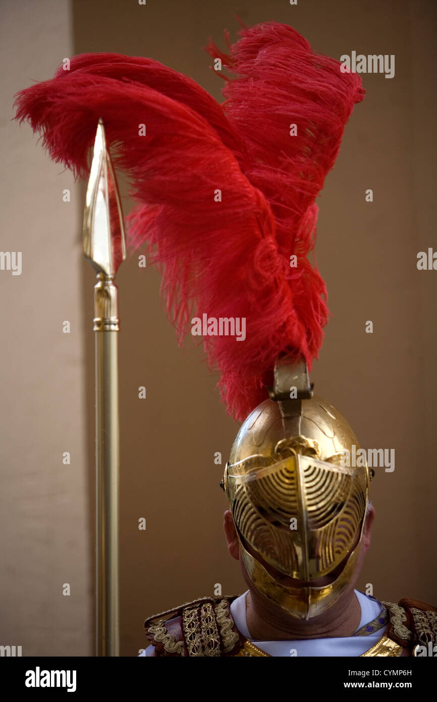 Procession de la semaine Sainte de pâques à Puente Genil dans la province de Cordoue, Espagne, le 3 avril 2012. Banque D'Images