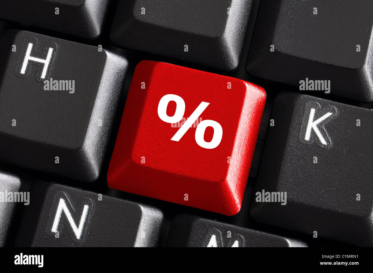 Signe de pourcentage sur le clavier de l'ordinateur montrant concept  d'escompte Photo Stock - Alamy