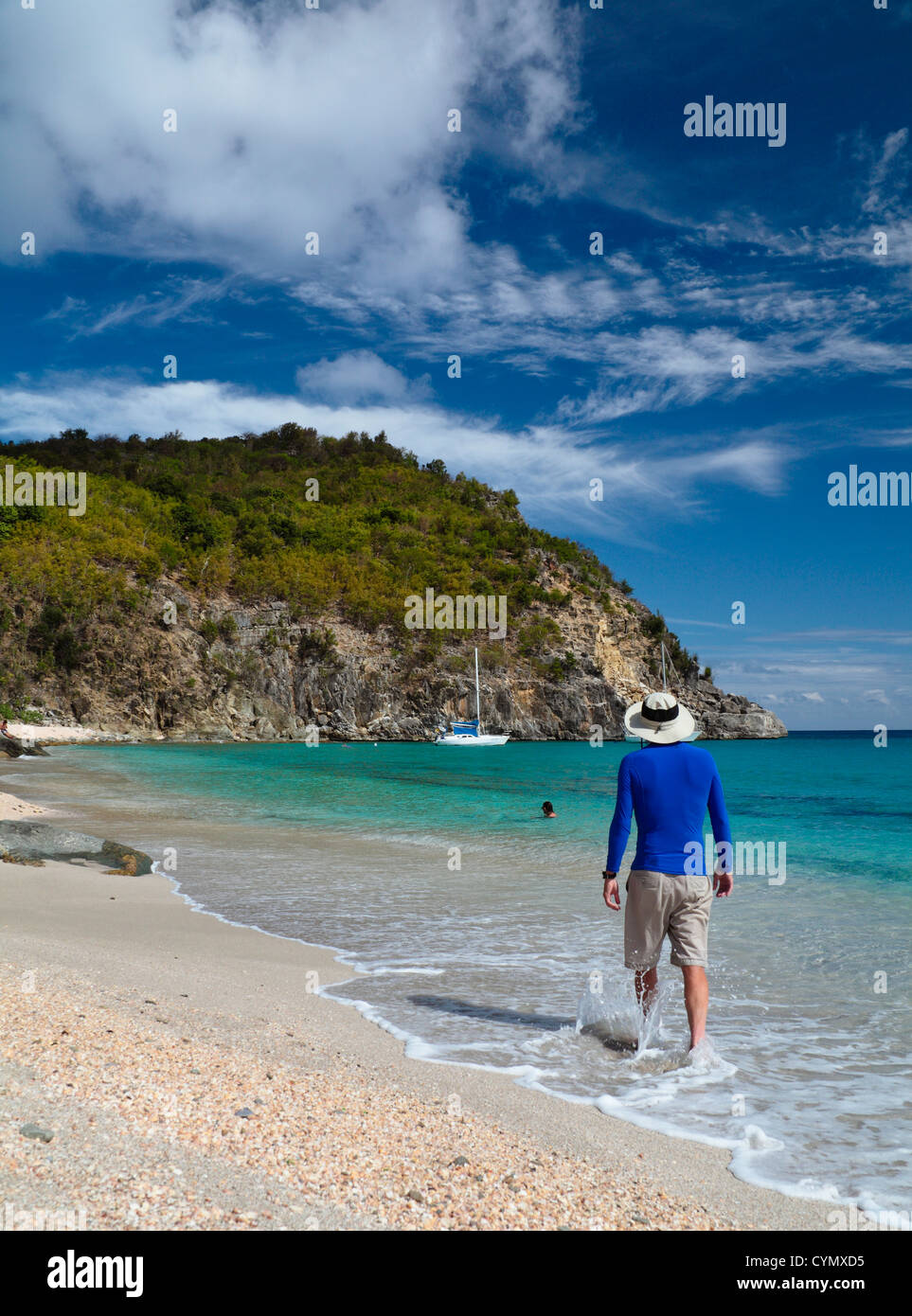 Shell Beach à St Barth Banque D'Images