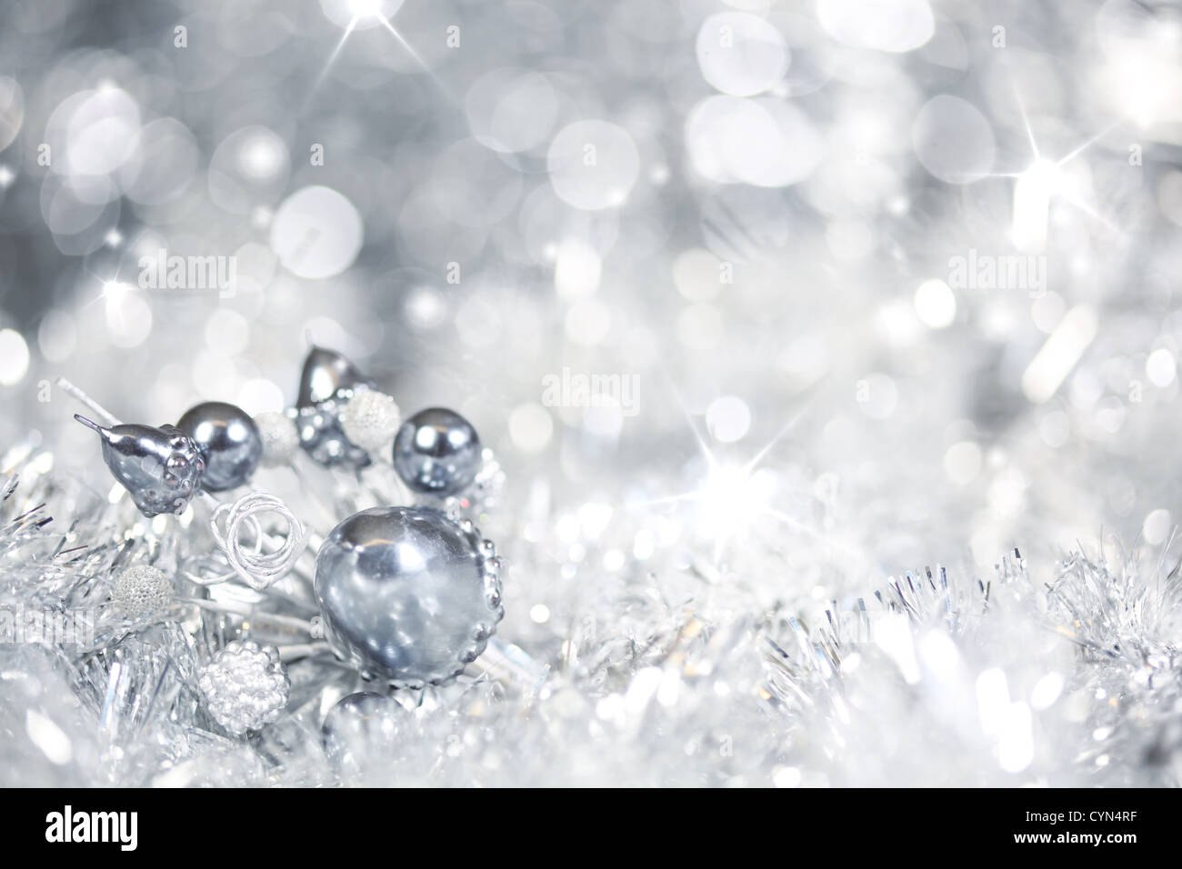 Silver Christmas background Banque D'Images