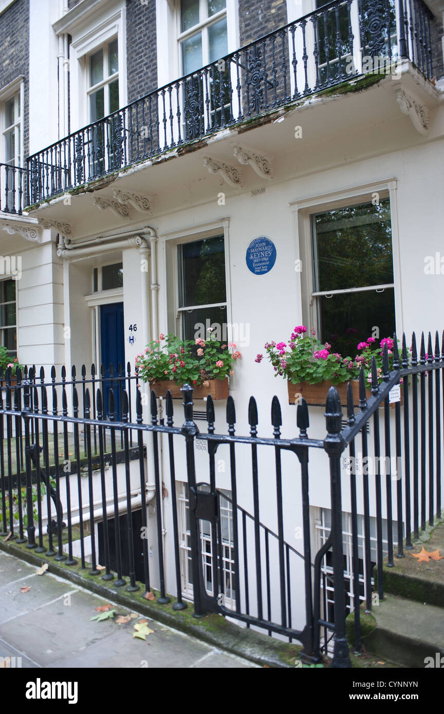 English Heritage blue plaque à Londres. John Maynard Keynes Banque D'Images