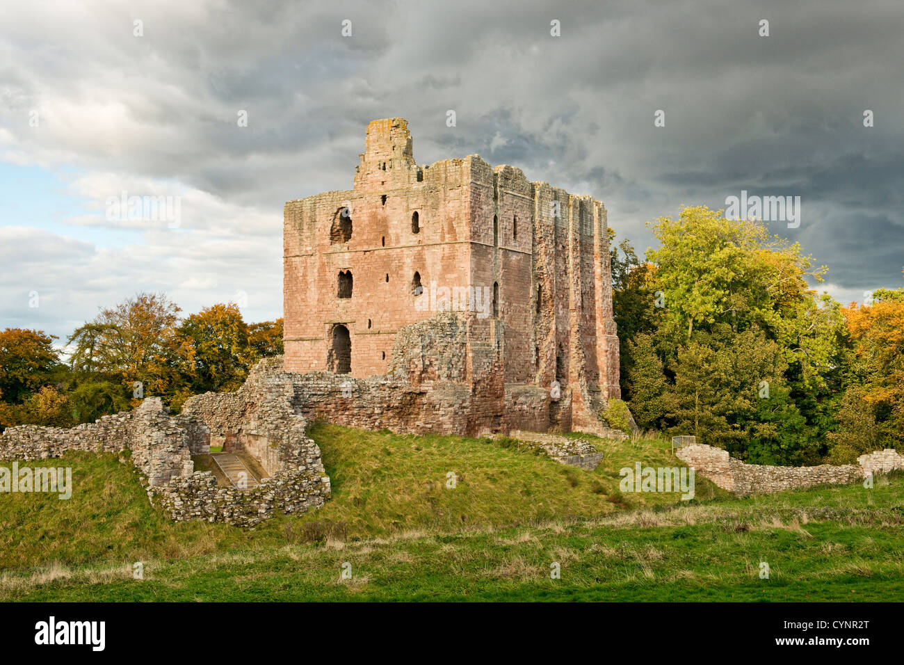Norham Castle dans le pays frontalier du nord de l'Angleterre Banque D'Images