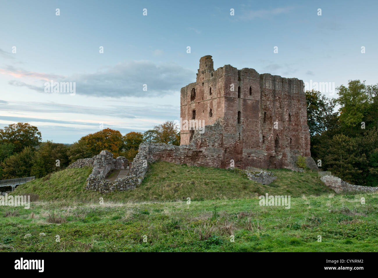Norham Castle dans le pays frontalier du nord de l'Angleterre Banque D'Images