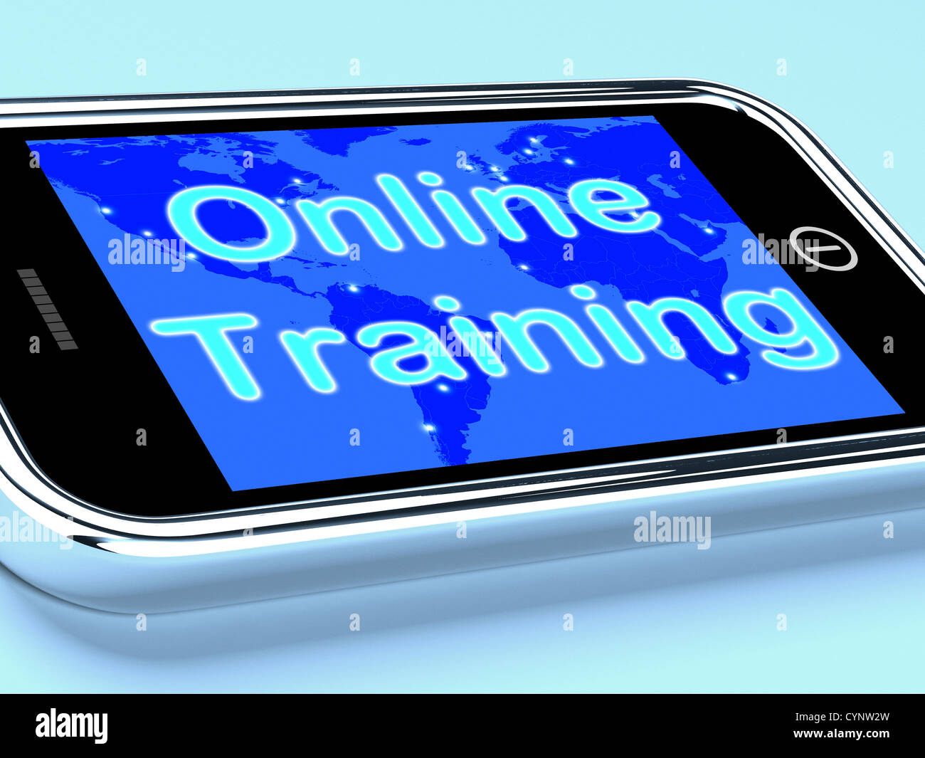 Formation en ligne de l'écran montrant l'apprentissage Web Mobile Banque D'Images