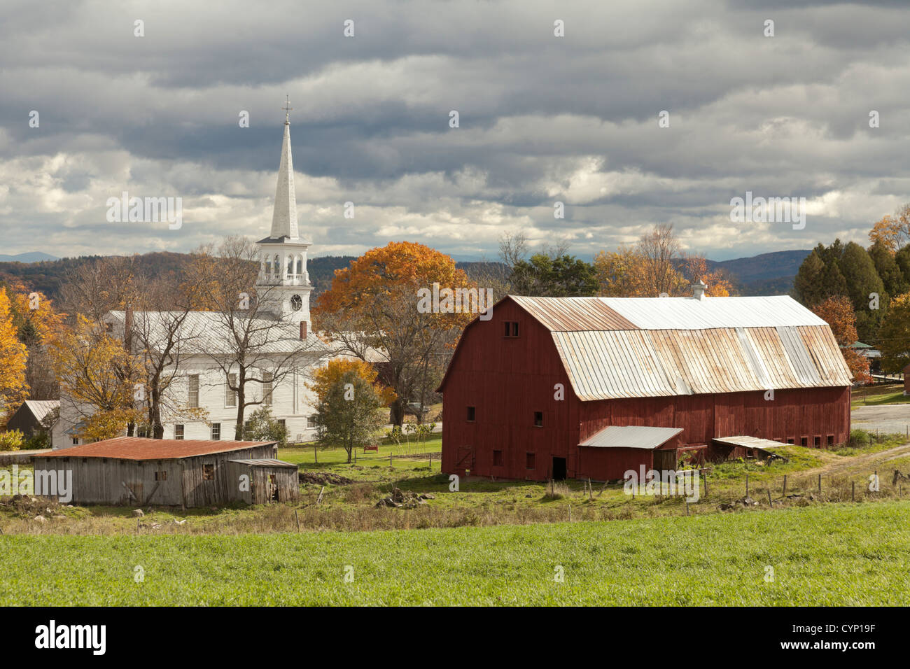 La couleur de l'automne, Peacham, Vermont, Etats-Unis Banque D'Images