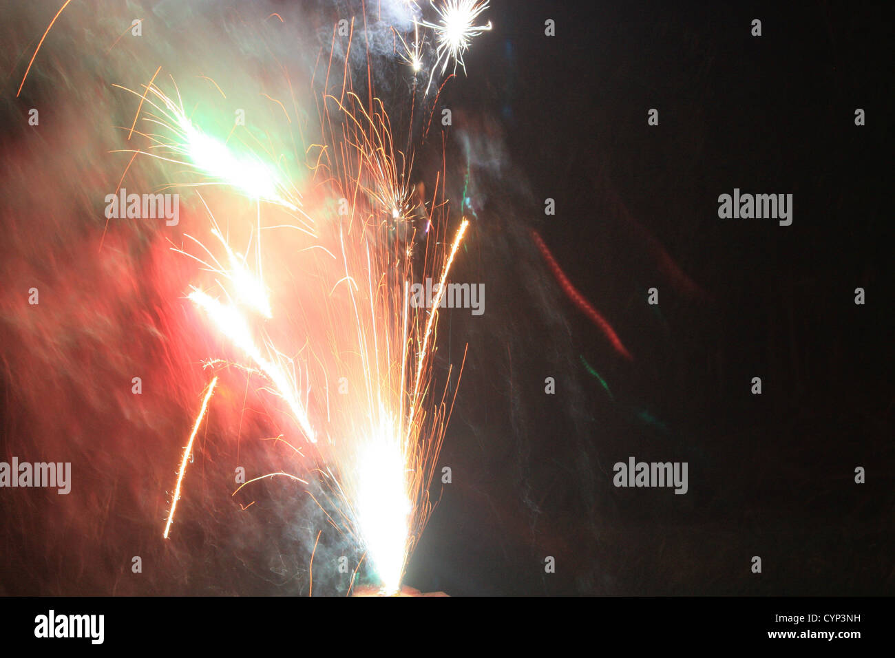 D'artifice sur la nuit de Guy Fawkes Banque D'Images