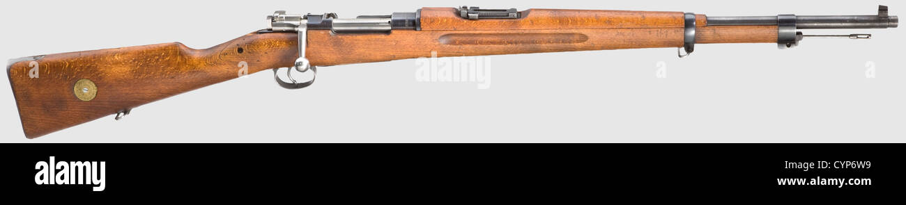 Fusil à percussion et fusil de chasse, Rieger à Munich, vers 1830/40.canons lourds en brillant bleuissant.le canon du fusil a un alésage à sept rainures en rifed calibre 12.5 mm.le canon du fusil de chasse est en calibre 15 mm.la signature 'Rieger à München' est incrustée en argent sur la nervure médiane.vues à colombes.vue arrière manquantes.serrures gravées avec mamelon Protecteurs,un bras endommagé,incomplet.déclencheurs doubles avec déclencheur.demi-brut finement sculpté.couvercle de boîte de raccordement collé.mobilier en fer gravé.baguette en bois à bout en laiton.longueur 111.5 cm.Erwerbsscheinpf,droits supplémentaires-Clearences-non disponible Banque D'Images