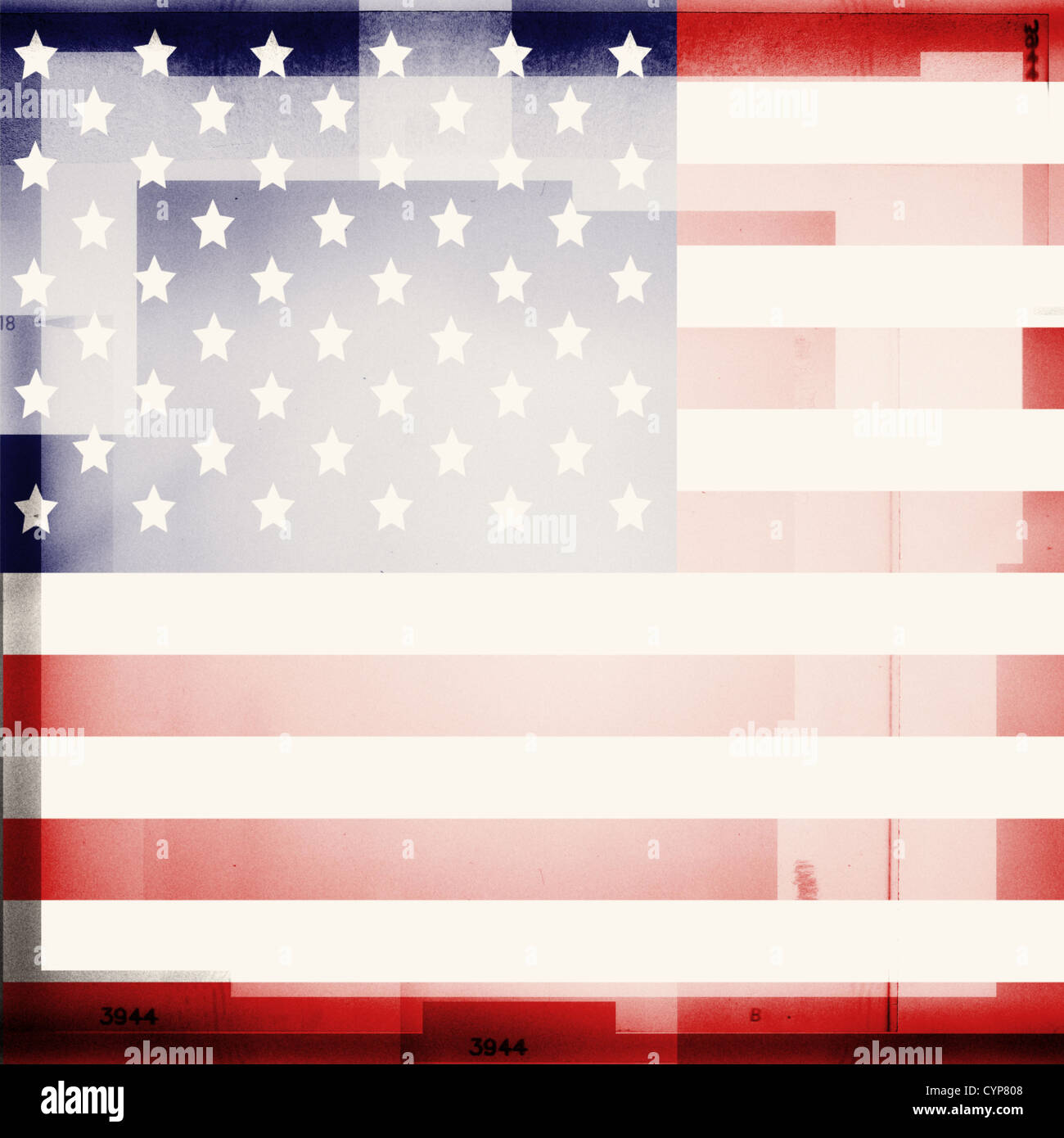 USA flag en grunge style Banque D'Images