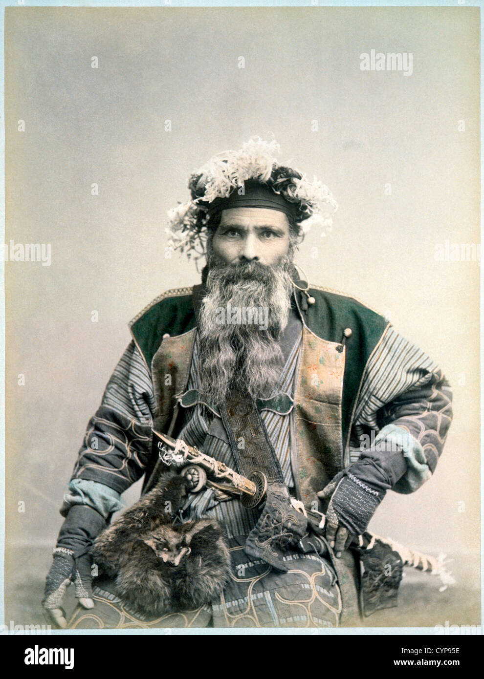 Samurai Warrior, vers 1880 Banque D'Images