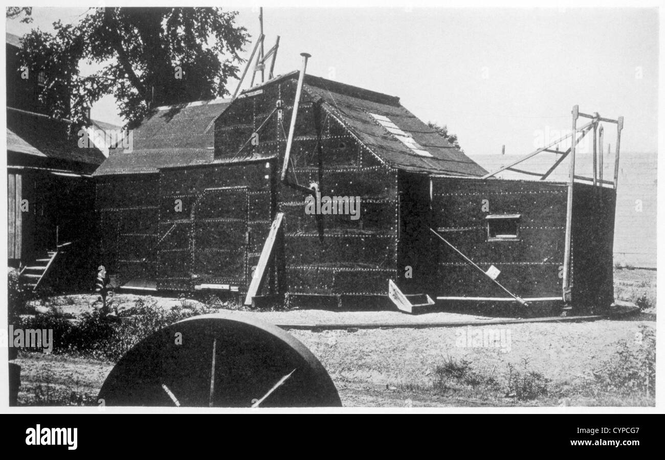 Première Motion Picture Studio, Black Maria, inventeur Thomas Edison, 1894 Banque D'Images