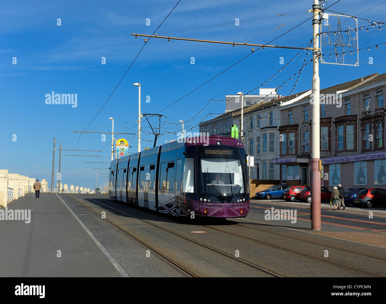 Tramway BOMBARDIER FLEXITY 2 blackpool lancashire uk Banque D'Images