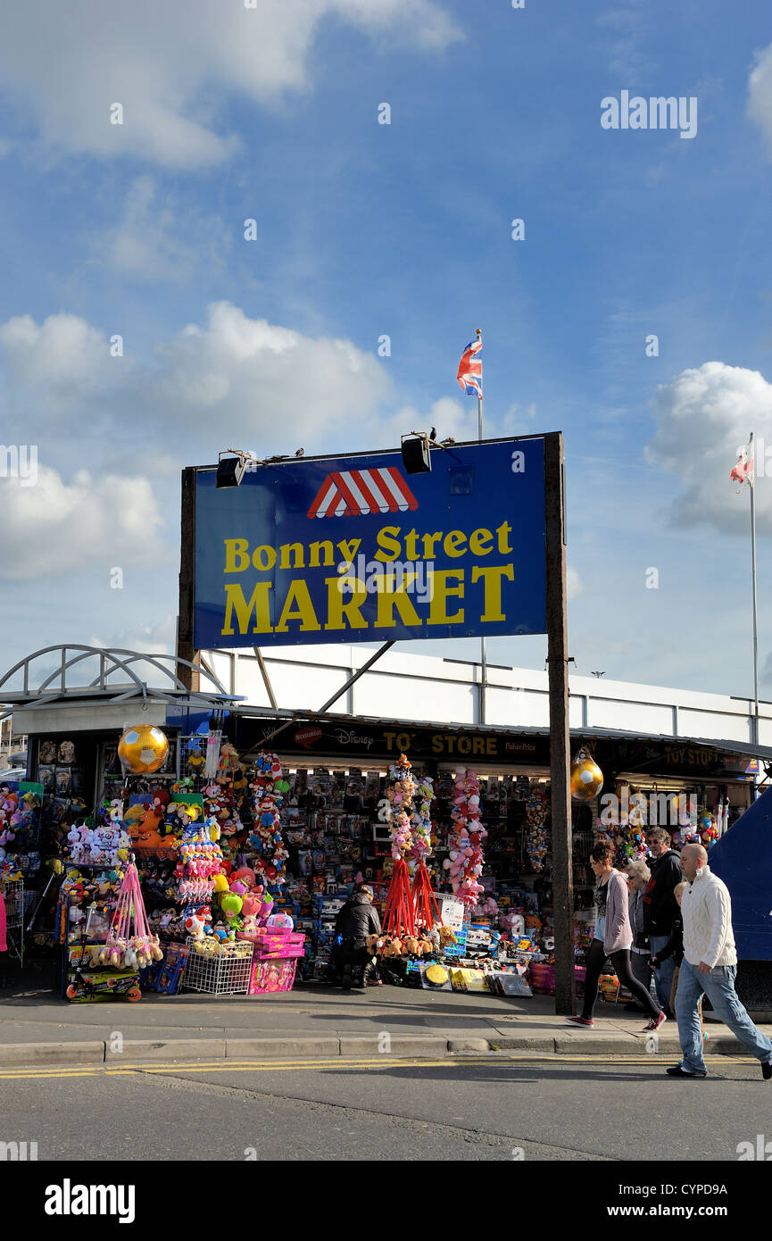 Bonny street market Blackpool England uk Banque D'Images