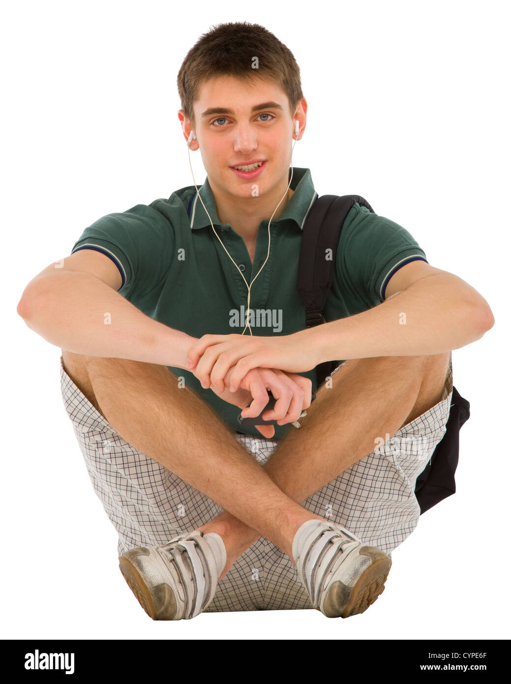 Teenage student sitting Banque D'Images