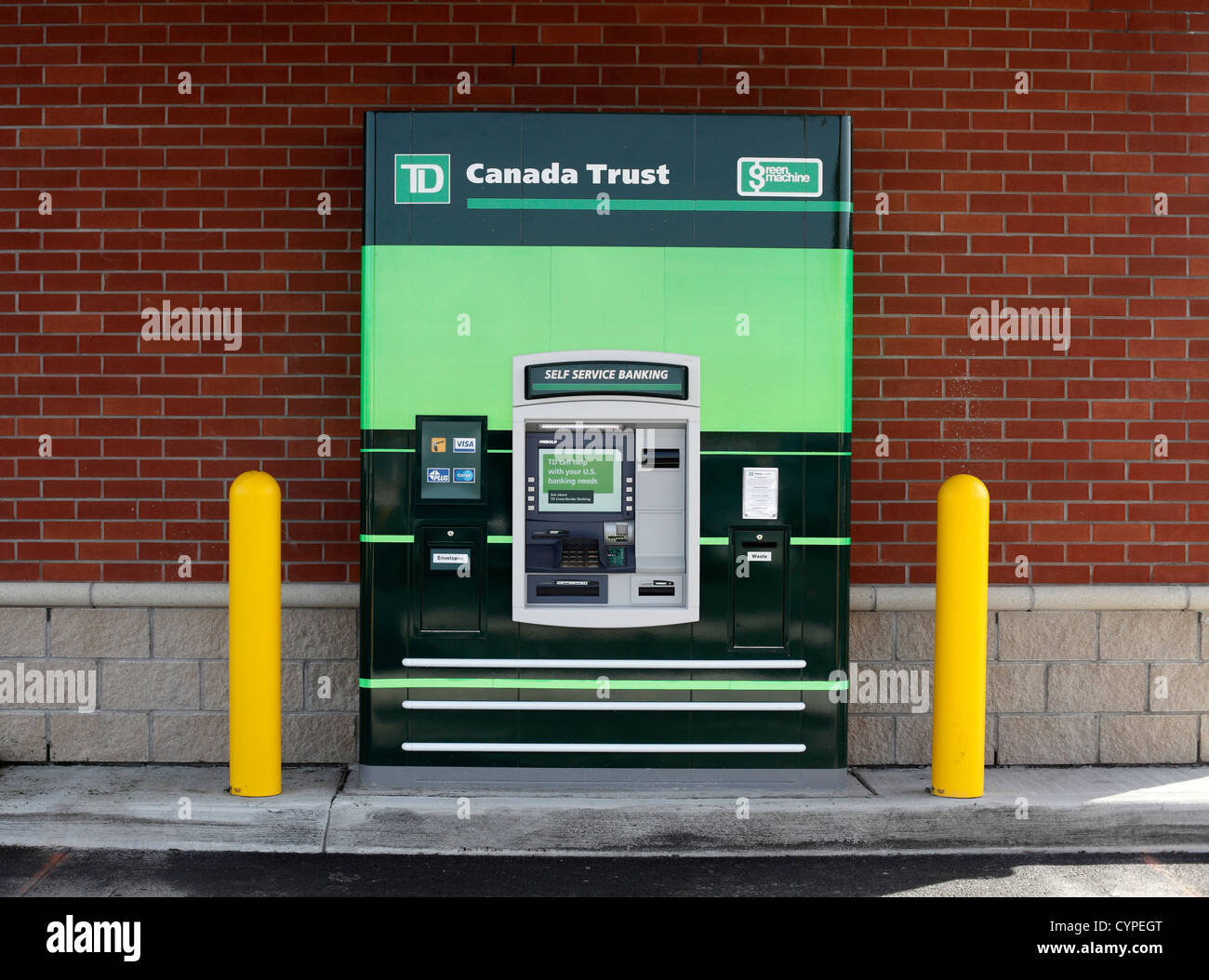 TD Canada Trust Banque Nouvelle succursale avec commande par distributeur automatique de billets Banque D'Images
