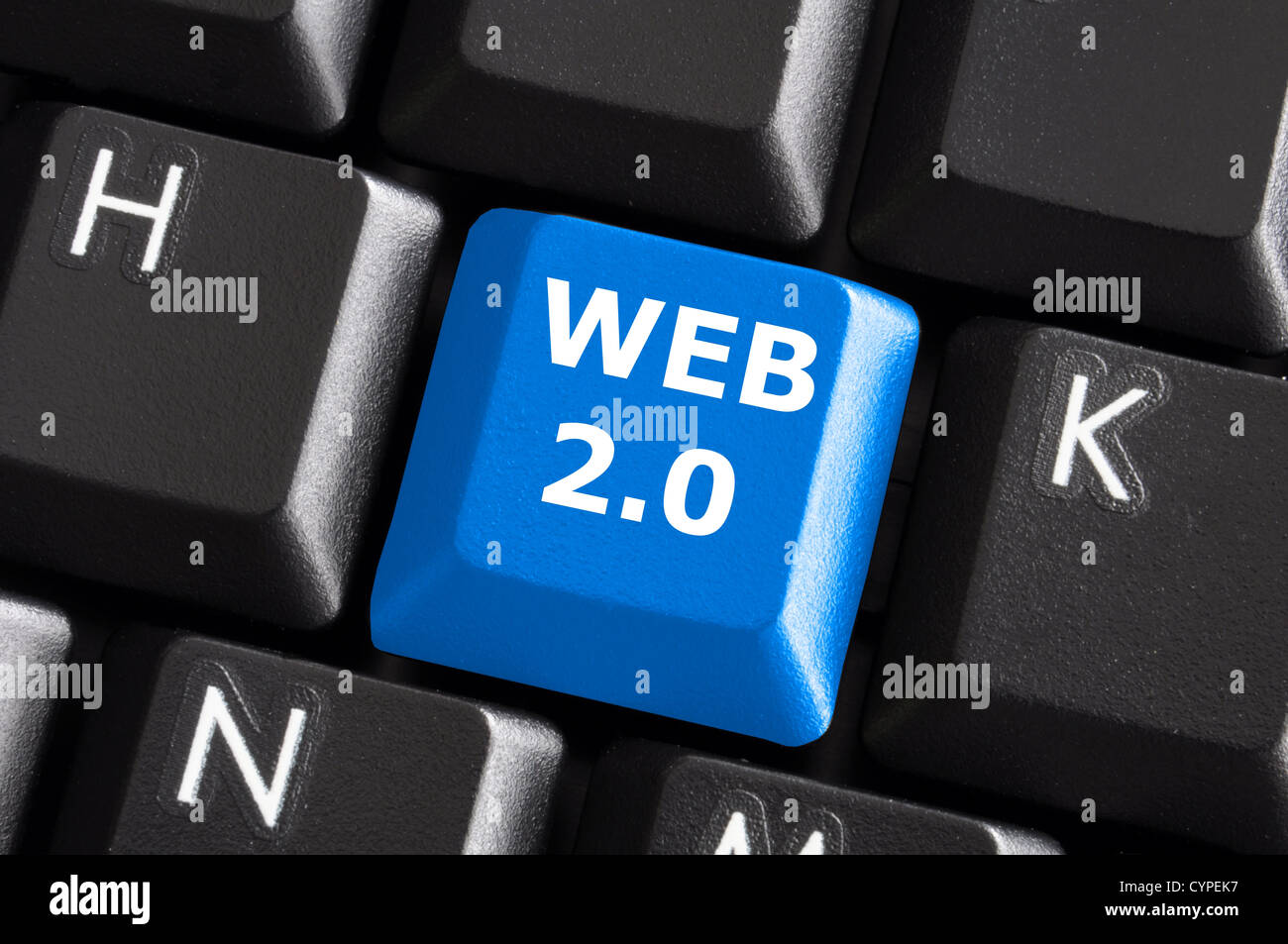 Rss web ou internet concept avec un clavier d'ordinateur Banque D'Images