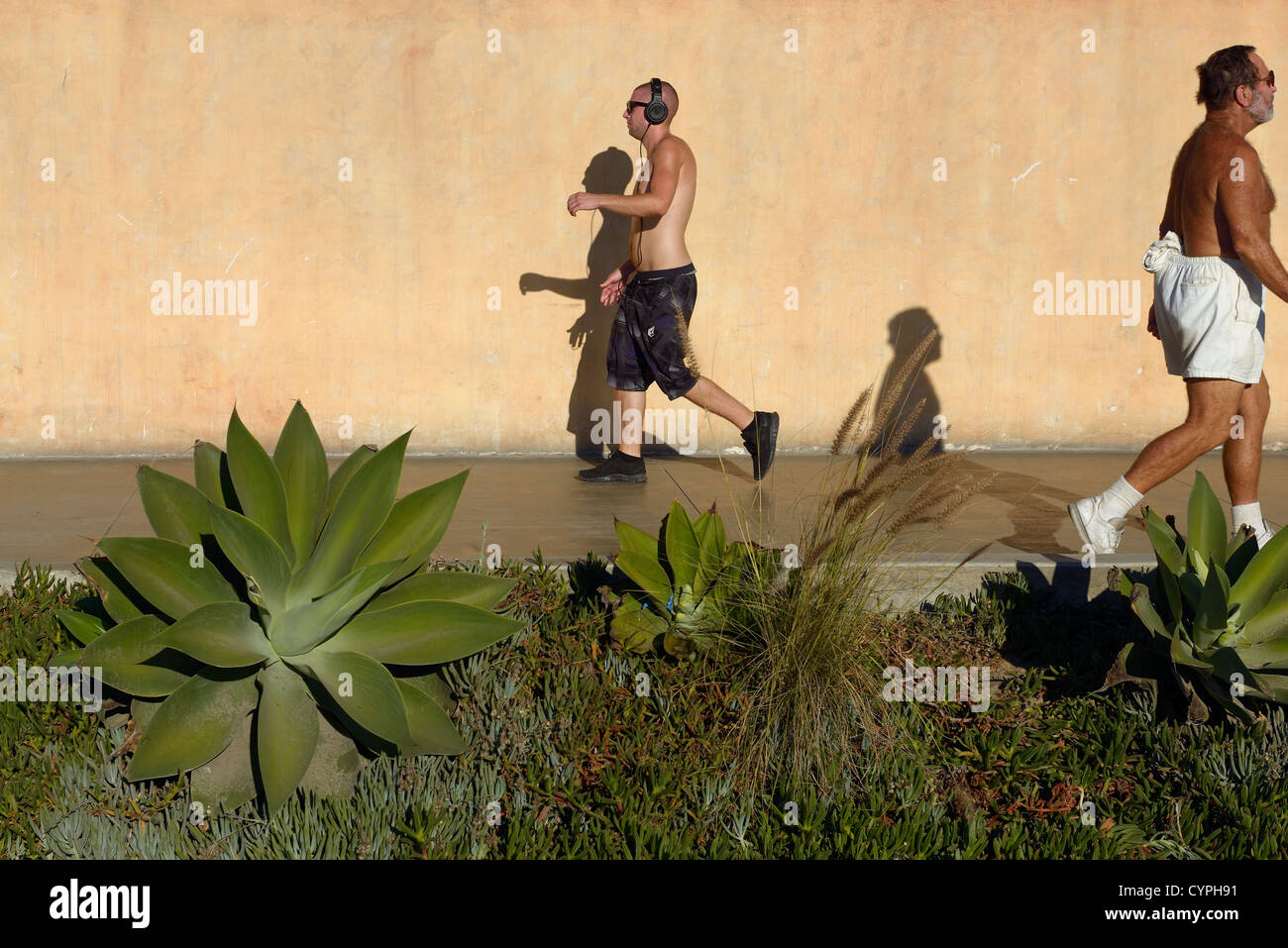 Les marcheurs los angeles shadows Banque D'Images